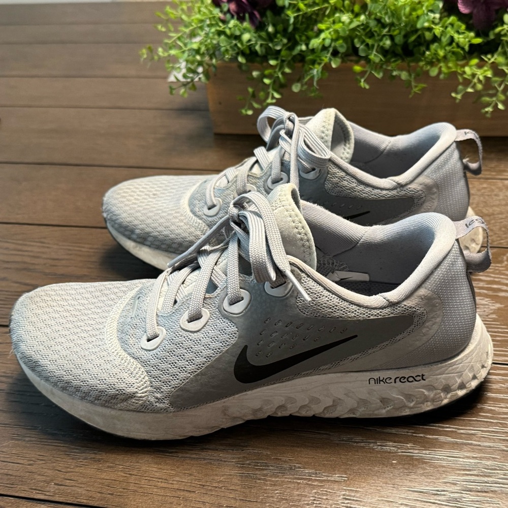 Nike React Light Gray Running Shoes - image 1